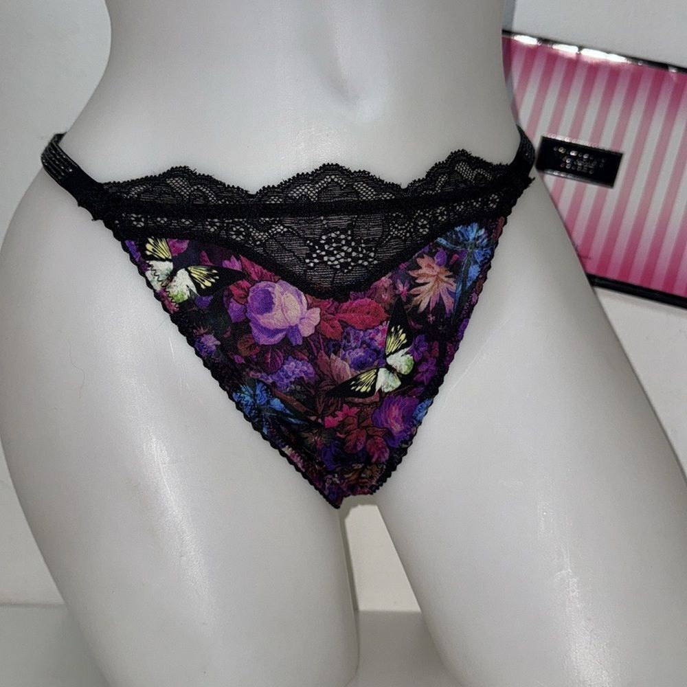 🔥Victoria Secret floral panty thong SZ Medium NEW - Picture 3 of 5